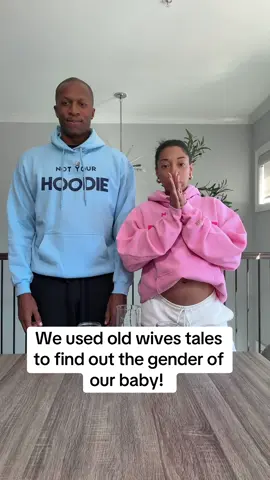 Guessing the baby’s gender using old wives tales!