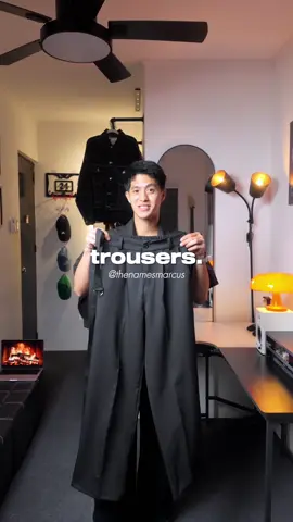may trousers ka na, may libreng belt ka pa #trousers #pants #pleatedpants #pantsformen #fypシ゚ get ready with me, grwm, casual outfit, outfit inspo, outfit ideas, date outfit, coffee date outfit Mannered Men's Wide Leg Pants Partially Garterized Waistline Free Cotton Belt Baggy/Loose Fit Floor Length