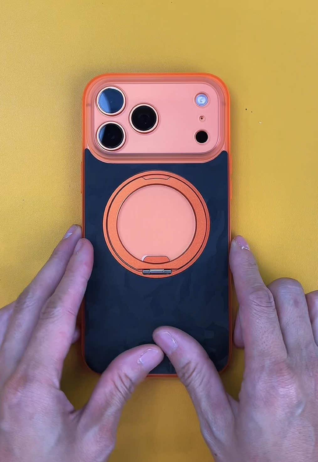 Dropping soon! Charlie 360 case in the colour of the year - Orange 🍑 #iphone17promax #iphone17 #casingiphone #mojoskins #phoneskin 