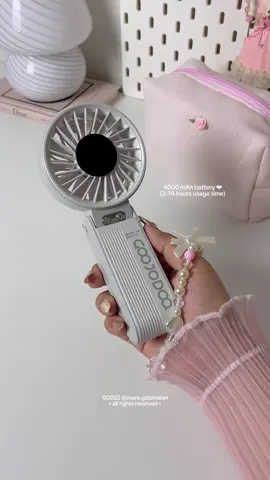 handheld folding fan reco 💗✨ #goojodoq #goojodoqhandheldfan #goojodoqfoldingfan #foldablefan #maragatchalian