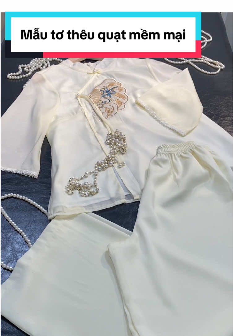 Mẫu tơ thêu quạt mềm mại #phapphucdichua #phappgucphattu #phapphuc #bolamdichua #CapCut 