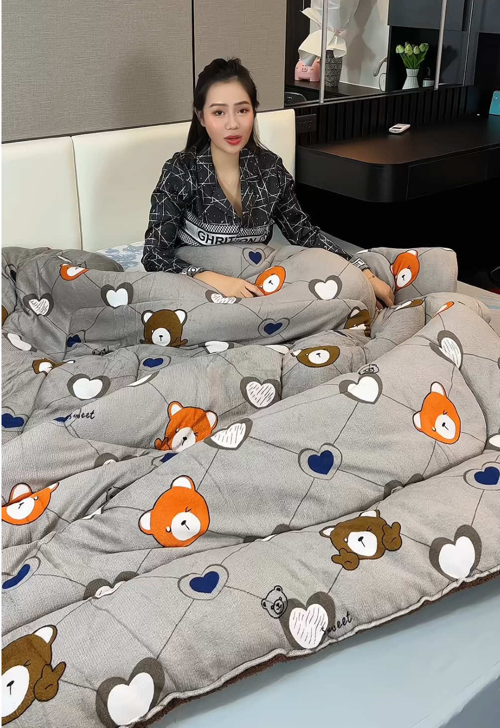 Chăn lông thỏ Yu.ki ấm cực #chanlongtho #chanlong #changagoidem 