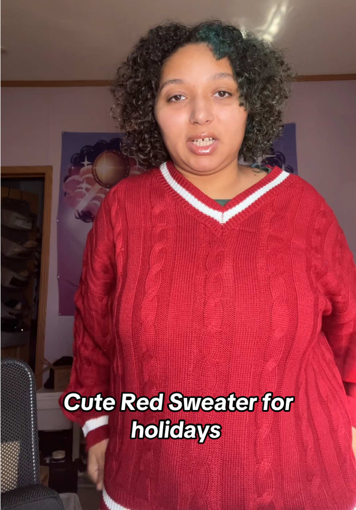 Cute Red Sweater for holidays #sweaterweather #sweater 