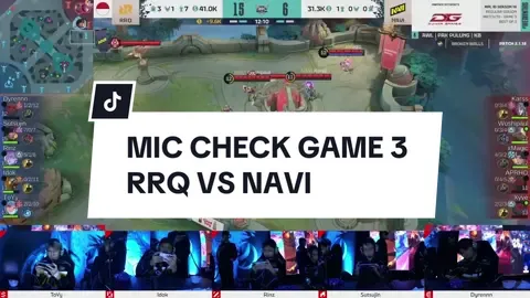 Mic check game 3 RRQ VS NAVI #TeamRRQ #VivaRRQ #MPLS16 