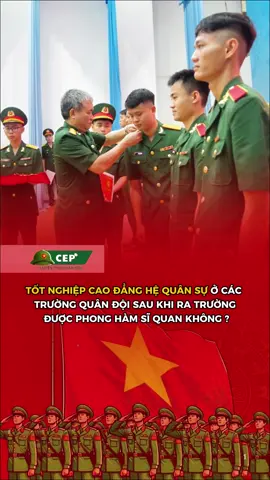TỐT NGHIỆP CAO ĐẲNG HỆ QUÂN SỰ Ở CÁC TRƯỜNG QUÂN ĐỘI SAU KHI RA TRƯỜNG ĐƯỢC PHONG HÀM SĨ QUAN KHÔNG ? #quannhanchuyennghiep #siquanquandoi #thiquandoi #cepluyenthiquandoi 
