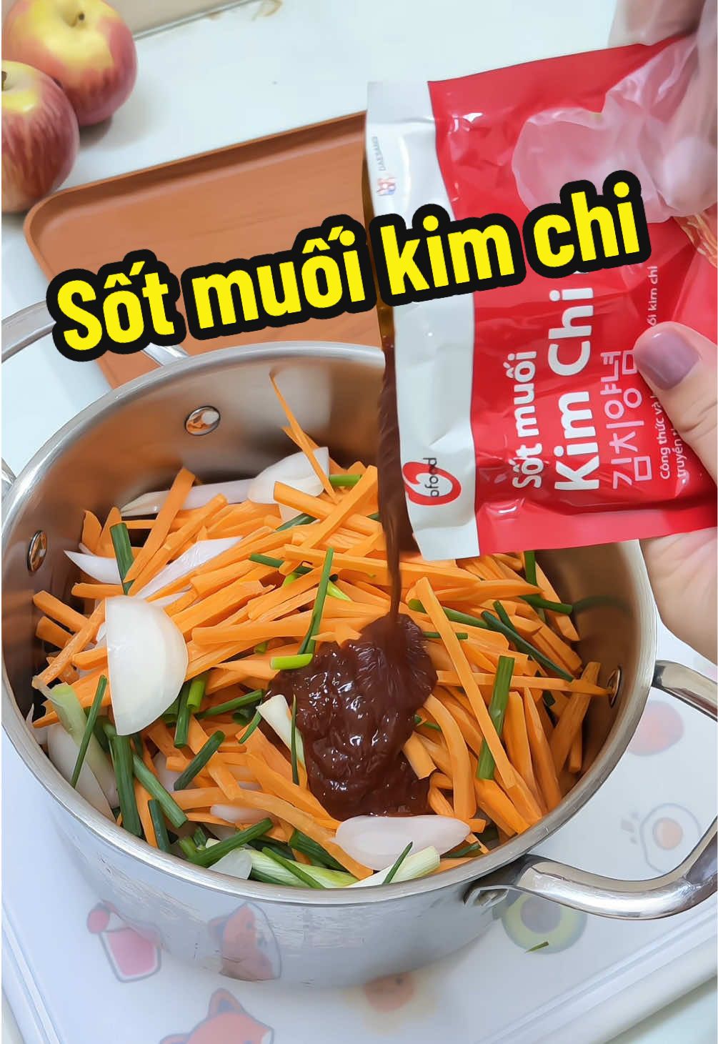 Combo 3 gói sốt kim chi nhà Ofood tặng kèm hộp #sotkimchi #kimchi #sotlamkimchi #anngonmoingay #anngonnaugon 