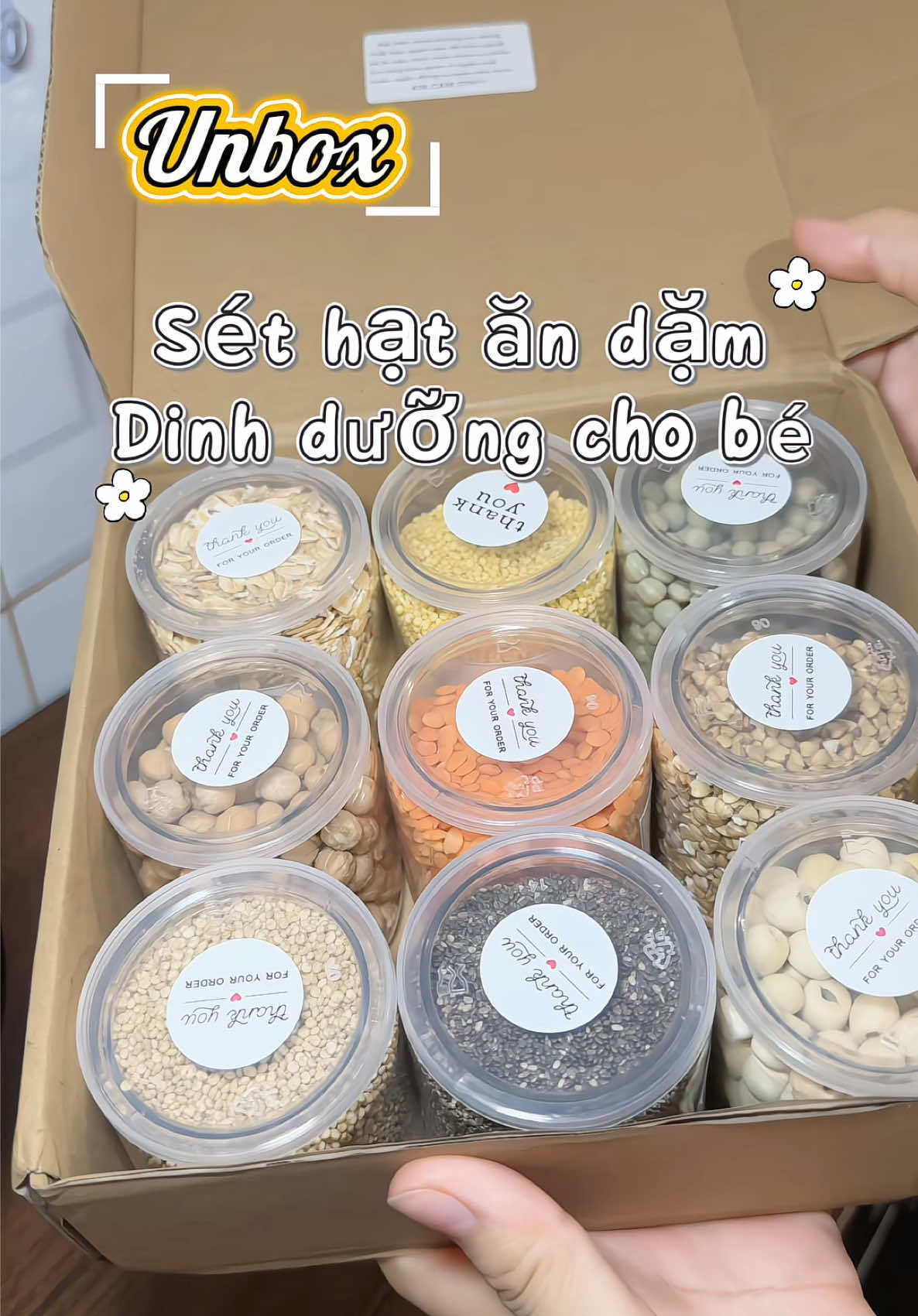 Combo 9 loại hạt dinh dưỡng ăn dặm cho bé #hatdinhduong #andamcungbe #andam #xuhướng #viral 