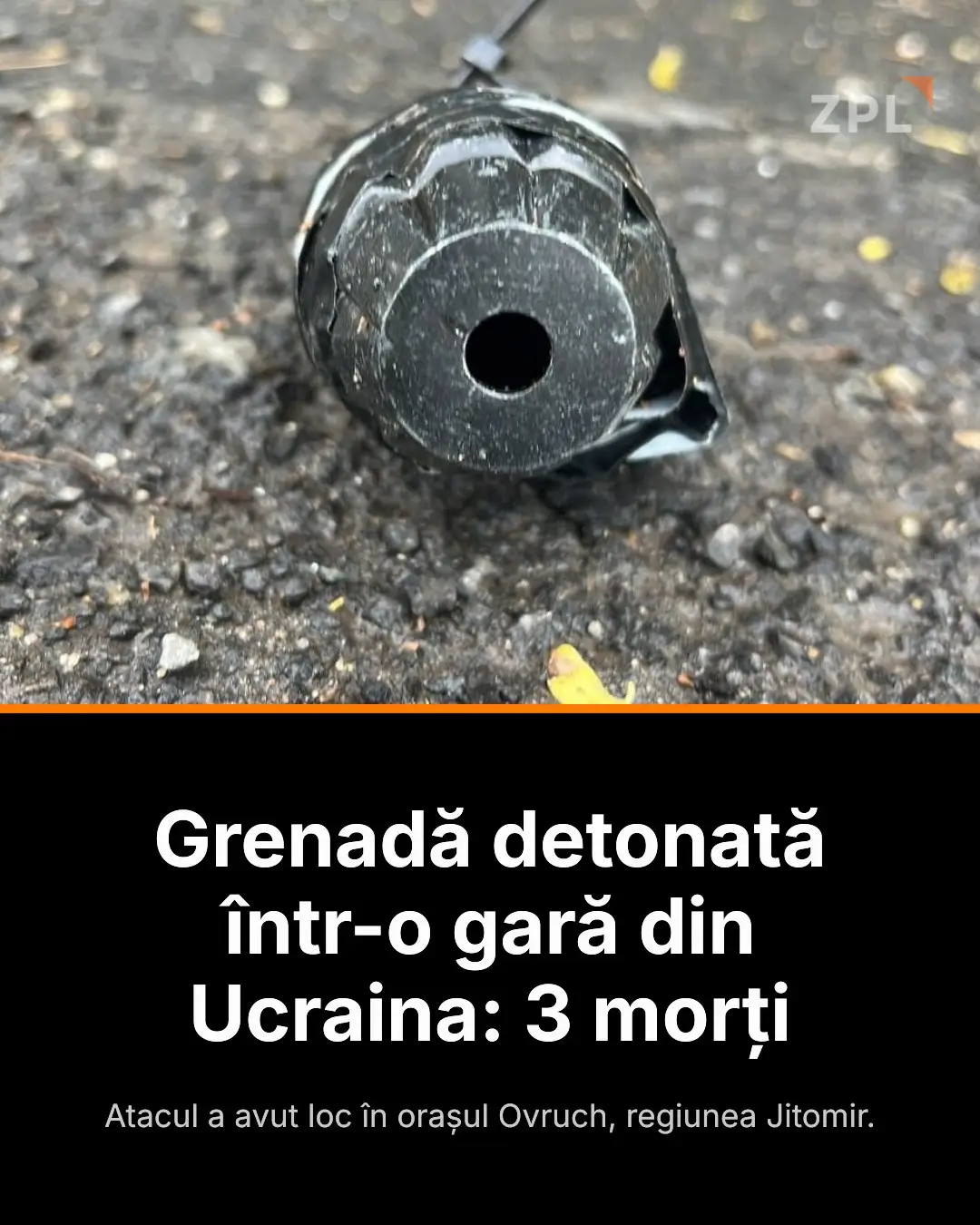 O grenadă a fost detonată pe peronul unei gări din Ucraina, provocând decesul a trei persoane și rănirea altor 12. Incidentul a avut loc în orașul Ovruch. Mai multe detalii pe zpl.ro. #Ucraina #Atac #Grenadă #Ovruch #Jitomir