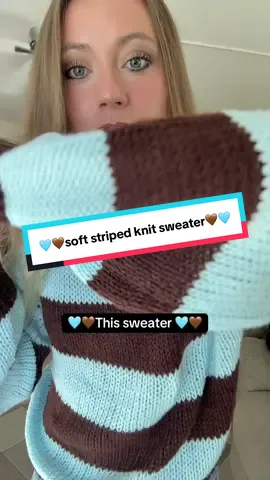 This soft striped knit is the perfect mix of comfy and chic throw it on with a mini skirt or jeans for that laid-back fall look everyone’s obsessed with. #CozyChicStyle #StripedKnitSweater #FallOutfitInspo #tiktokshopcybermonday #tiktokshopblackfriday 