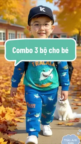Combo 3 bộ cho bé trai mặc thu đông vải mềm, co giãn tốt #bochobetrai #bochobe #dobochobe #thaoanhkids #sansale 