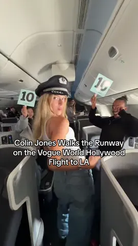 No runway, problem. Just Colin Jones who took the airplane aisle by storm on the way to #VogueWorld: Hollywood. 