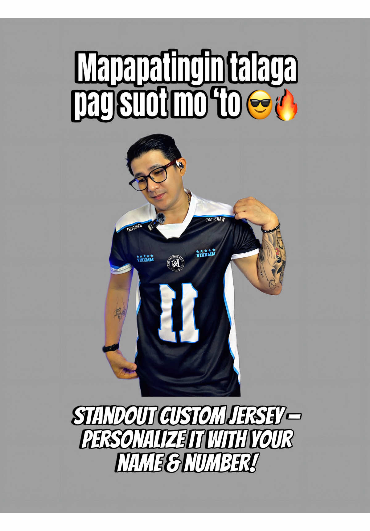 Be your own brand 🔥 Standout custom jersey — personalize it with your name & number! #CustomFitPH #StreetStyle #OOTDViral #TikTokBudolFinds #BudgetFashion