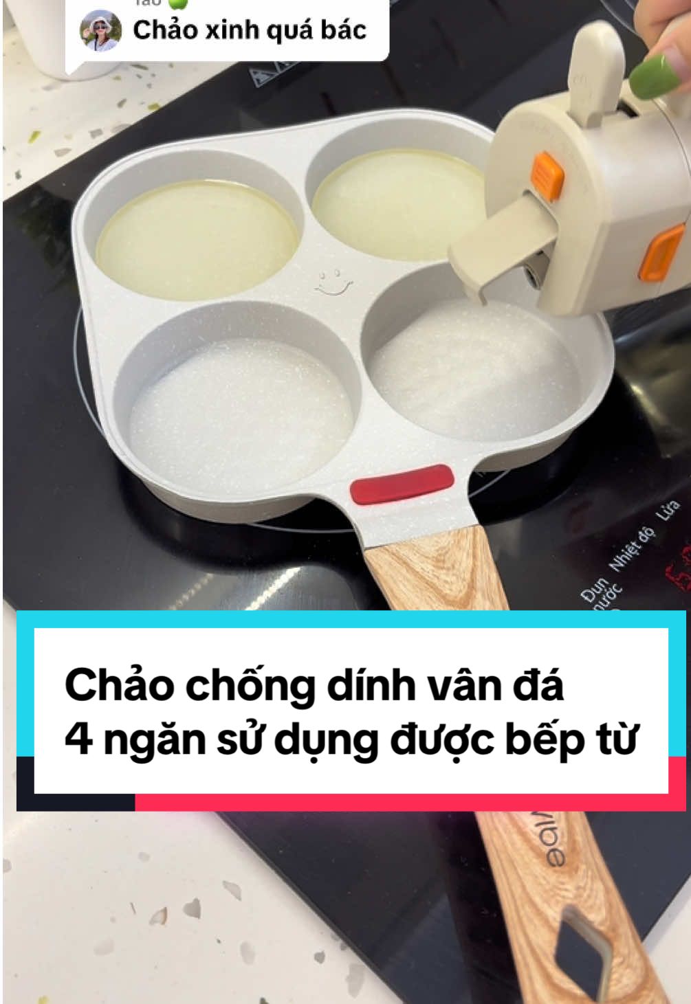 Trả lời @Bếp Nhà Táo 🍏  Chiên chả bắp giòn rụm với chảo 4 ngăn  😄 #trucne #giadungtienich #chaochongdinhbeptu #chaochientrung4ngan #chao4ngan 