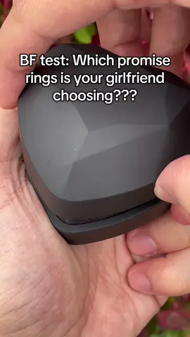 Which matching promise rings is your girlfriend choosing??? 💍💖 #giftforher #promisering #couplerings #soulmate #engagement 