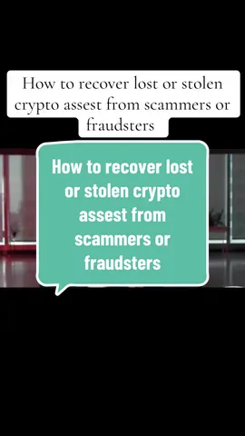 How to recover lost or stolen from scammers #CyberSecurity #CryptoScams #cryptorecovery #DigitalWealth #fundrecovery 