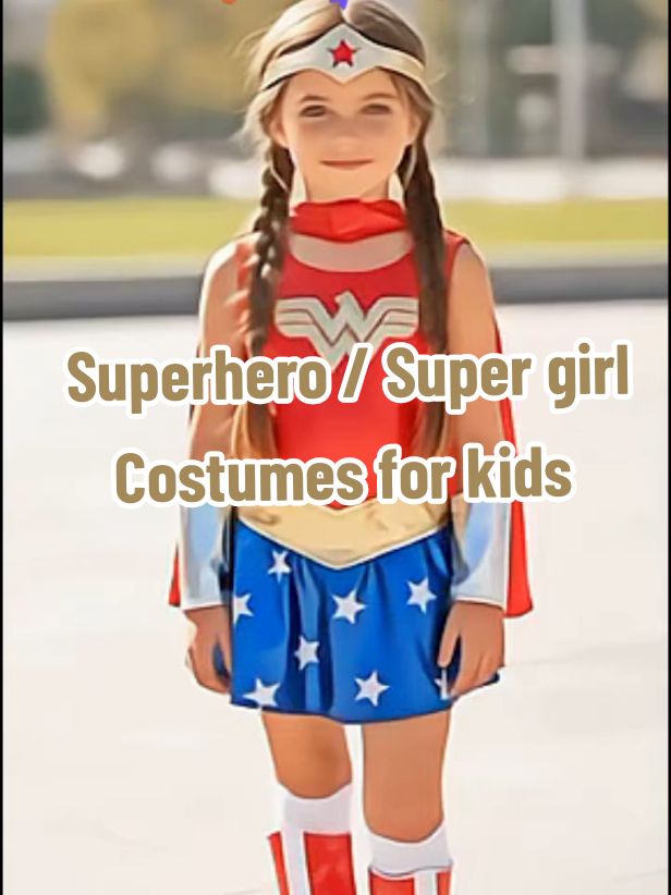 Super hero Costume for kids girl✨ pili kayo sa basket 1 to 3. #superherocostumeforkidsgirl #superherohalloweencostume #superherocostume #supergirlcostume  #wonderwomancostumeforkids 