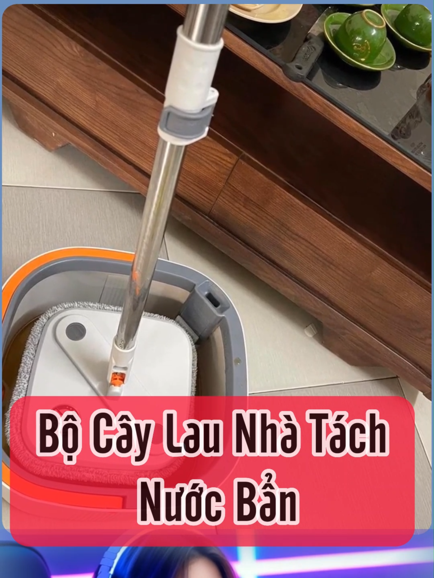 Bộ Cây Lau Nhà Tách Nước Bẩn KITIMOP N08