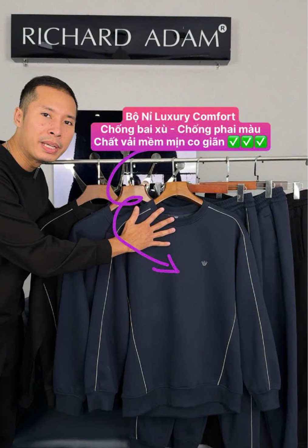 Set nỉ “Ultra Line” chính hãng Richard Adam  #richardadam #aokhoac #aoni #thoitrangnam #caocap