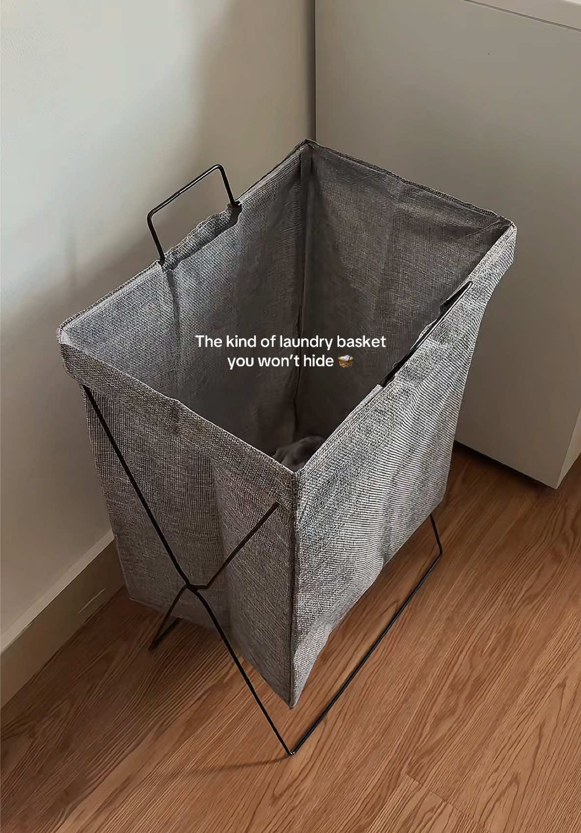 the laundry basket that actually matches the vibe 🧺 #laundrybasket #laundrybag #hamper #laundryhamperbasket 