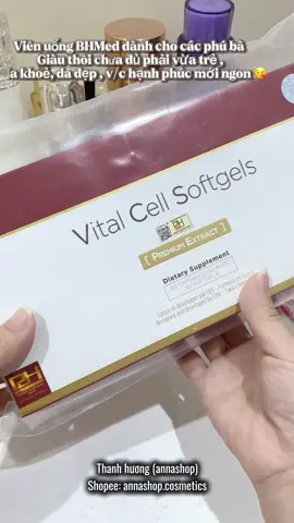 Viên uống tế bào gốc Vital Cell Thuỵ Sỹ  trẻ hoá làn da , giải quyết tất cả cả các vấn đề của chị em ăn ngon ngủ khoẻ hớt khô hạn, da trắng sáng giảm nám , tăng cường miễn dịch và chức năng các cơ quan . Đủ các chất để tuổi Già tránh xa . Đã thế lại được chiết khấu của hãng rất tốt. Giá niêm yết 12tr9 . Shop tui zá tốt hơn nhiều . #bhmed #vitalcellsoftgels #goclamdep #skincare #beauty 