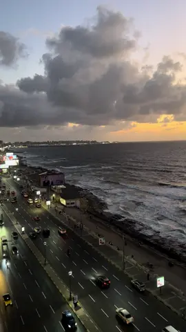 Sunset Alexandria.                                     #sunset #بحر_اسكندريه #غروب #احمد_سعد #بخاف_مني 