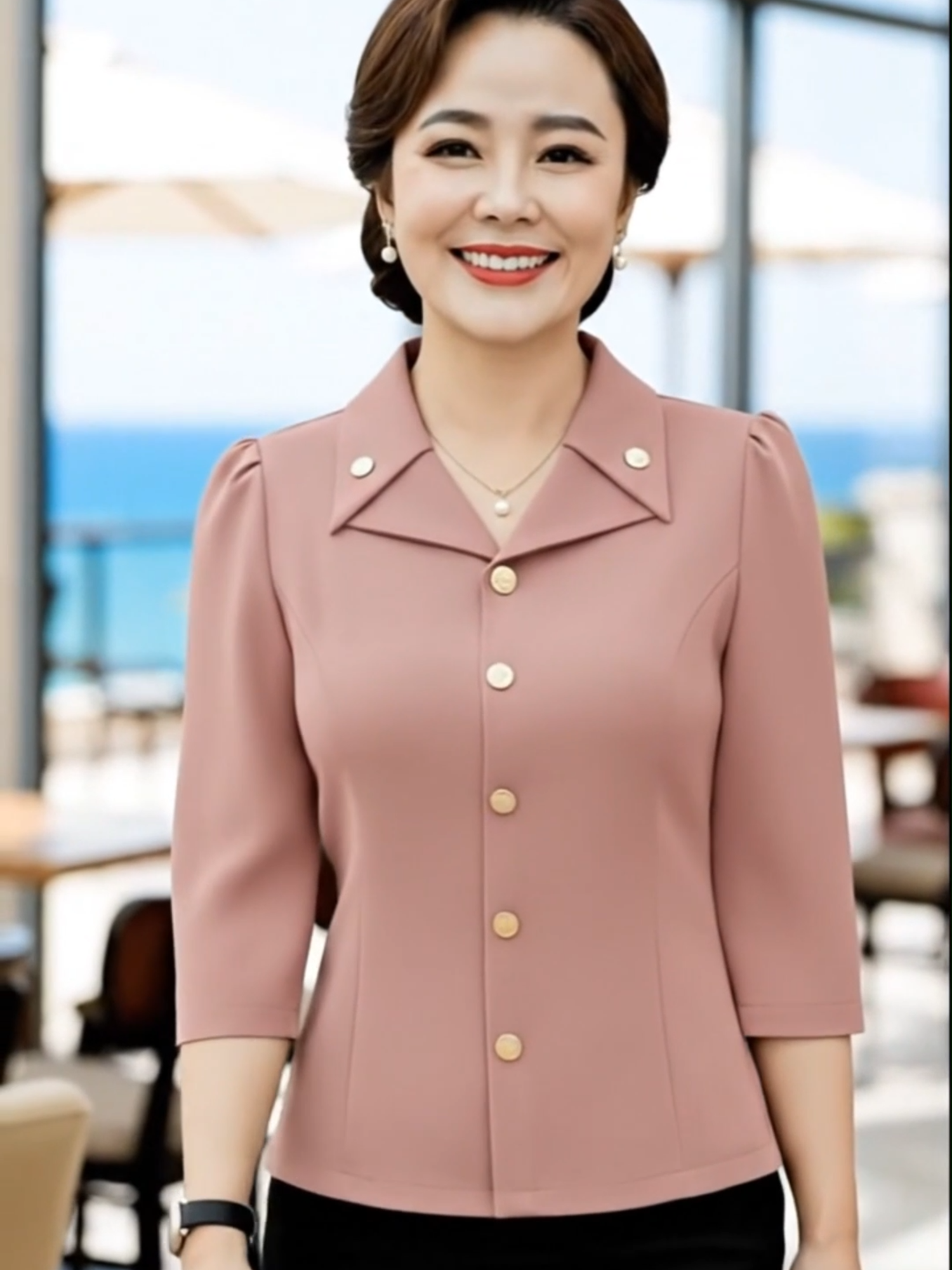 Áo công sở tay lỡ cổ vuông cách điệu thanh lịch #thoitrangtrungnien #xuhuong #thoitrangbigsize #macdepmoingay #aocongsonu