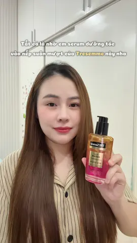 Dưỡng tóc bóng mượt không hề khó nếu có serum dưỡng tóc của Tresemme nha #tresemme  #serumduongtoc #dauduongtoc #chamsoctoc #haircare 