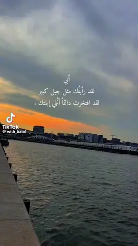 لقد رأيتك مثل الجبل كبير لقد افتخرت دائماً لانني ابنتك 💙✨