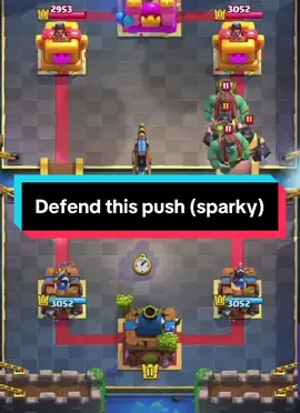 Replying to @Adam Larkin✝️ defend this push (sparky) #defendthispush #clashroyale #fyp #supercell #megaknight 