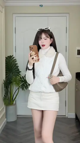 Áo gile phao nữ cổ lông #champhanriview #aokhoac #gile 