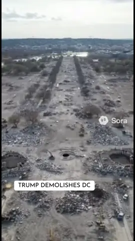 Oh you thought it was just the #whitehouse east wing that was getting demolished?  Make way for the #golden city! #trump #demolition #ai