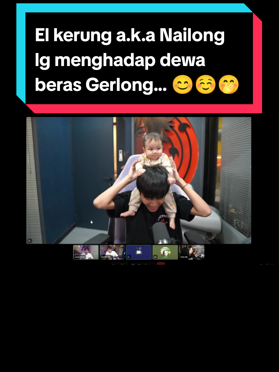 El kerung a.k.a Nailong lg menghadap dewa beras Gerlong... ☺️☺️😊 #deankt #celiboy #elzhard #nastasiaadelinee #luckyadnan 