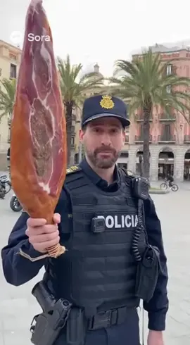 La nueva porra de la Policia Nacional. #sora2 #barcelona #jamon #robo #policia 