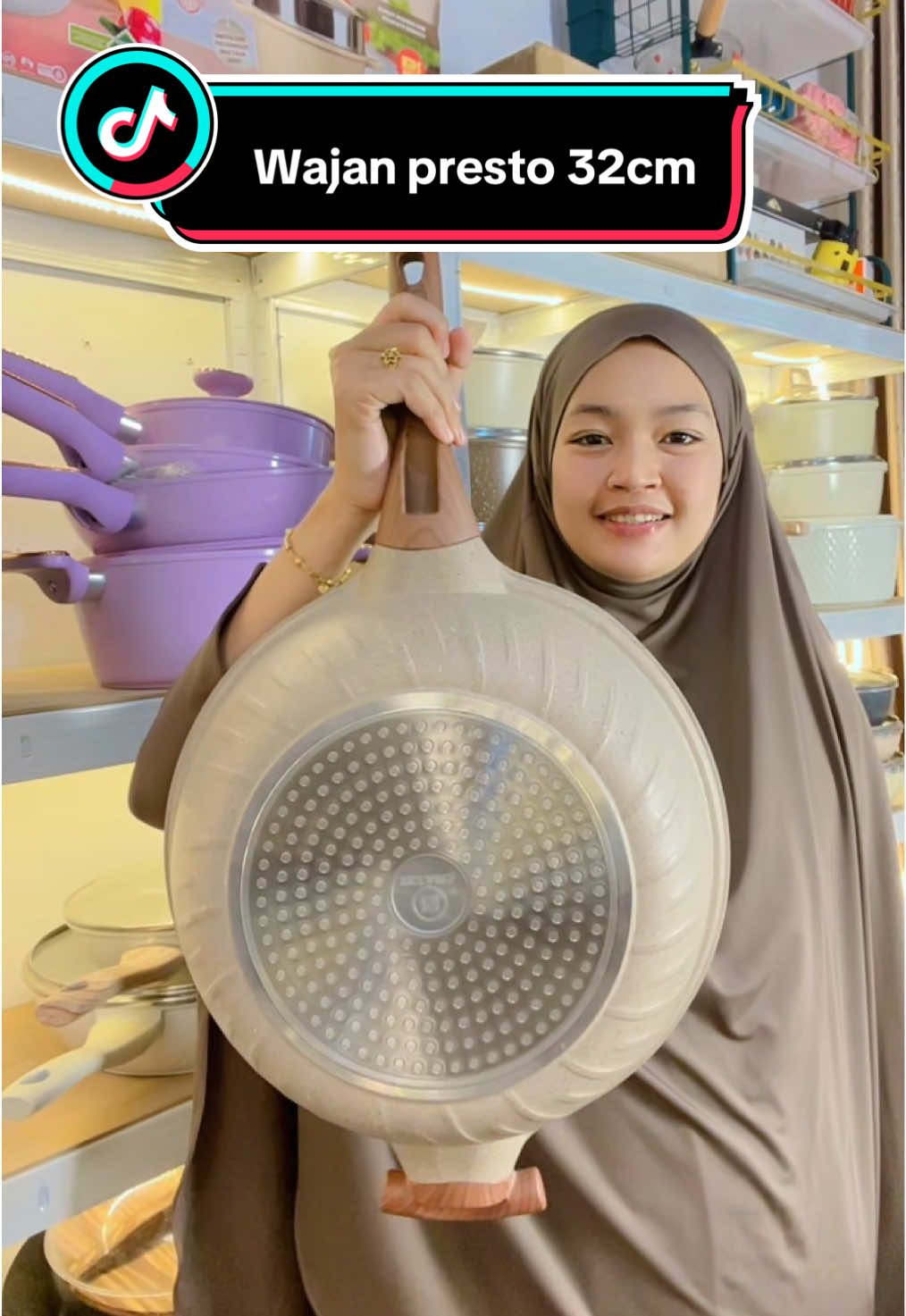 TEXANIA Wajan Presto jumbo premium 2in1 wajan batu medis anti lengket bisa presto diameter 32cm Aluminium alloy free spatula silicone capitan silicone obeng kitchenware #wajanpresto #wajanbatumedis  #LIVEhighlights #TikTokLIVE #LIVE 