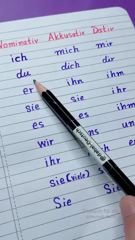 Personalpronomen im Akkusativ und Dativ#nominativ #Akkusativ #Dativ #personalpronomen 