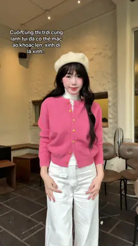 Áo khoác len nữ nhiều màu xinh lắm nè 😙🎀 #review #fyp #viral #aokhoaclen #aolen 