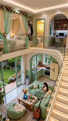 “The Room Glows, The World Slows — Peace Finds Its Place.” #CozyVibes #CalmMind #RainyFeels #AestheticHome #PeacefulSpace 