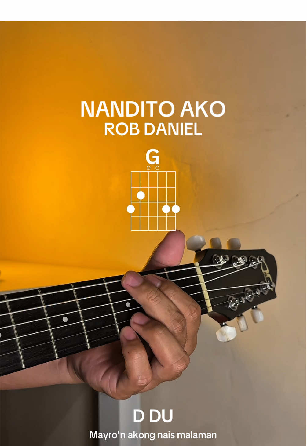 Nandito ako by Rob Daniel Chords, Lyrics and Strumming pattern. #guitartok #guitarforbeginners #acoustic #fyp #opm 
