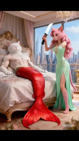 cat makes new tail #cat #skits #funny #catskits #animated #shorts #cute