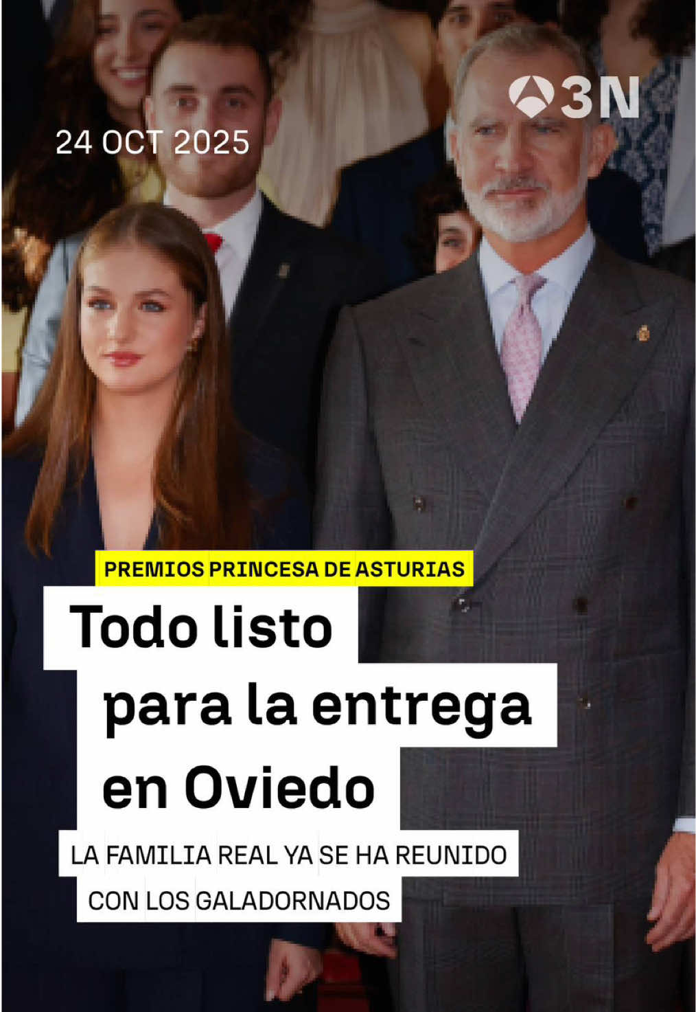 🔴 En Oviedo ya está todo listo para que empiece la ceremonia de los #PremiosPrincesadeAsturias ➡️ La familia real ya se ha reunido hoy con los galardonados para hacerles entrega de la insignia que los identifica como premiados   📲 Sigue toda la #actualidad en antena3noticias.com #Antena3Noticias #Noticias #noticiastiktok 