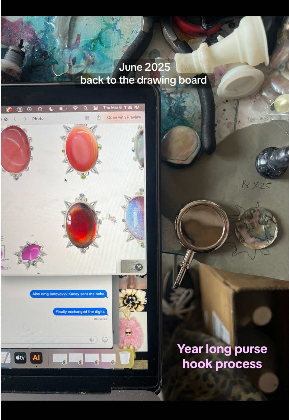 Purse hook process - a year in the making!!!🥹 a lil cheesy but so sweet to reflect on this process that’s been a looong time coming finally ready 🤍 honored to share these with the world!!  #pursehook #accessories #functionaldesign 