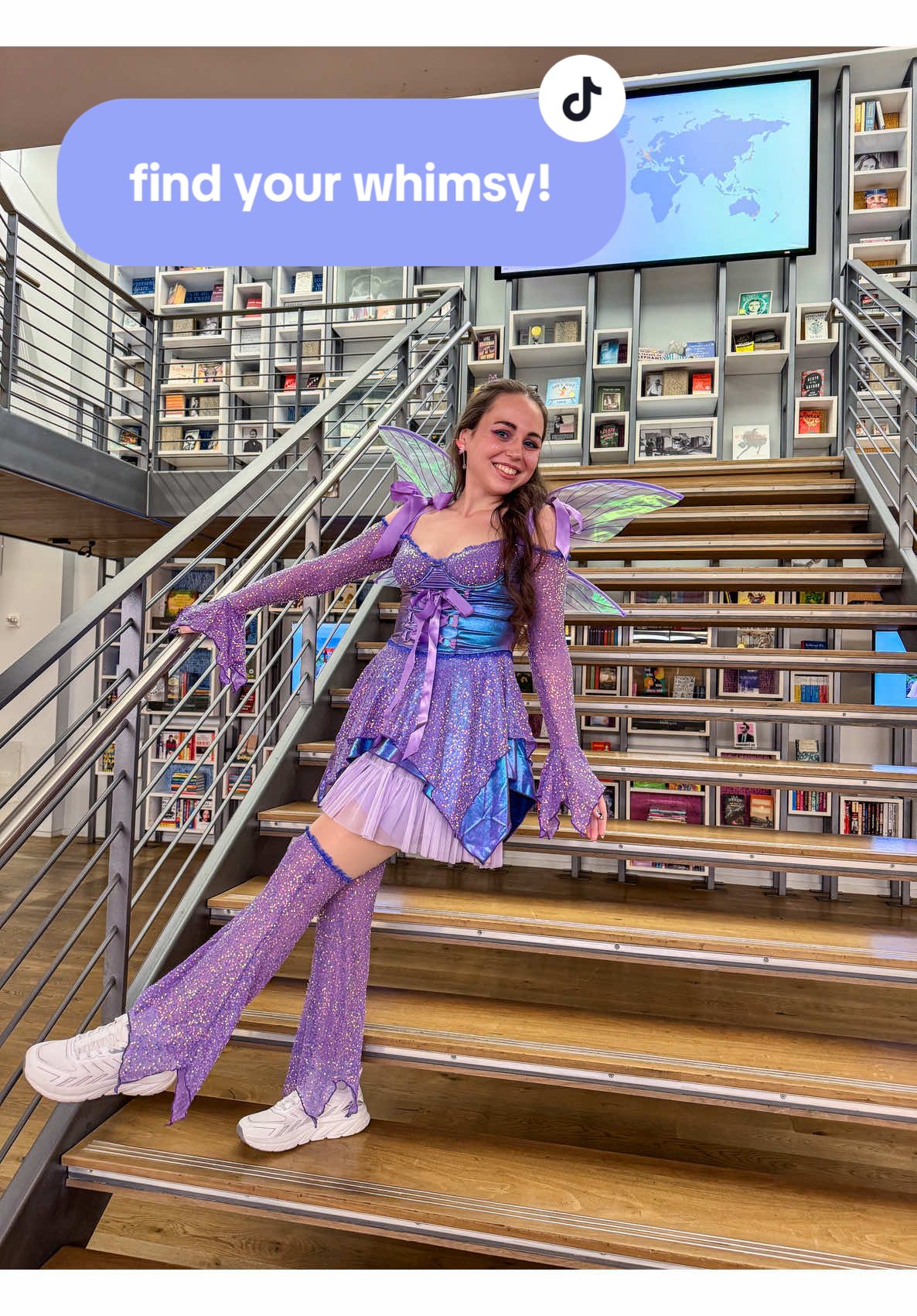 i hope you all embrace your playfulness & joy & whimsy!!   it looks different for everyone, but if you ever see me stop wearing bright colors, twirly dress, and objectively-too much glitter … RUN because that’s a doppelganger and you’re in danger. ✨she was a FAIRY!! ✨ thank you to William Morrow for letting me flounce around the HarperCollins offices for Morroween! #halloweencostume #shewasafairy #fantasybooks  #starrysteph #nycinfluencer @William Morrow Books @HarperCollins 