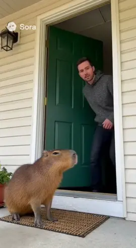 Didn’t know capybara could do this 😭 🦫#sora #viral #ai 