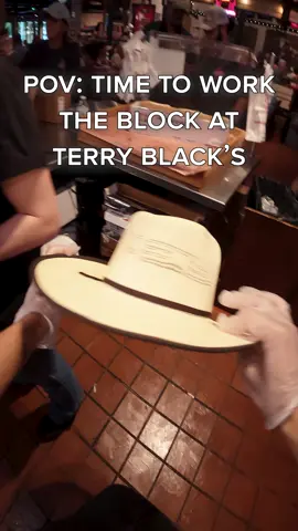 POV: Time to work the block at Terry Black's #bbq #terryblacksbbq #austintx #txbbq #texasbarbecue