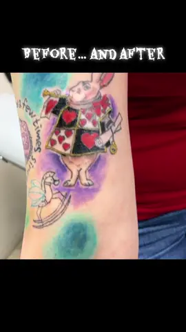 #tattoo #AliceInWonderland #revamped @Sara my tattoo artist is better than yours! 