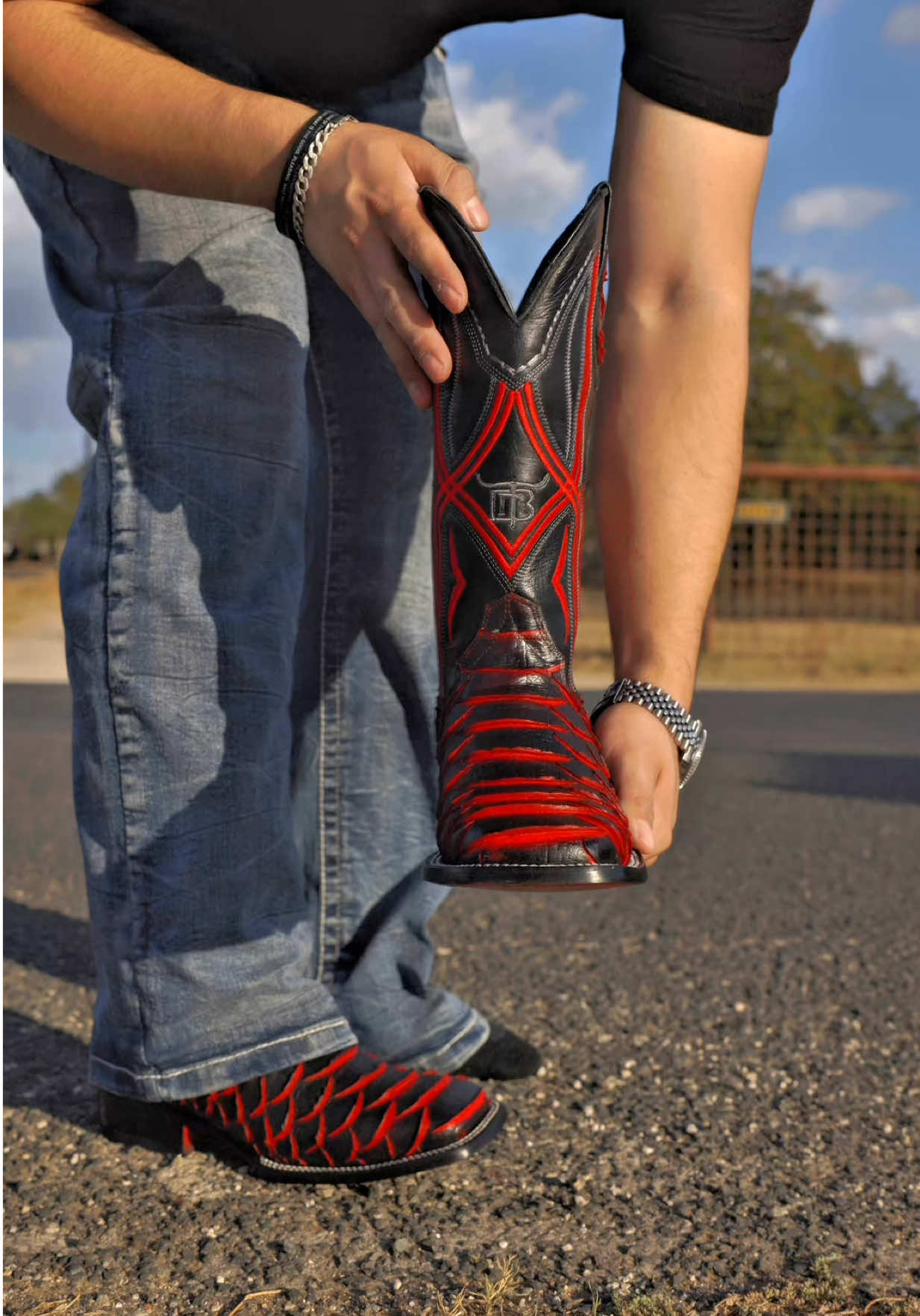 NEW Black/Red Jumbo Python Boots For ONLY $119.99!!🐍🥷🩸  #texasbootranch #fyppppppppppppppppppppppp #paratiiiiiiiiiiiiiiiiiiiiiiiiiiiiiii #fypシ゚viral #trending 