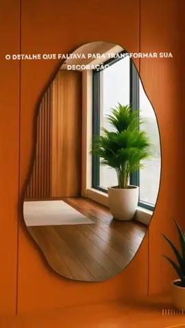 Transforme seu ambiente com estilo retrô e minimalista! ✔️ Espelho Pinterest Lapidado Orgânico, ideal para banheiro, hall de entrada e lavabo. ✨ Adquira o seu agora! Comente eu quero que te mando o link #shopee #decoraçao #ambiente 