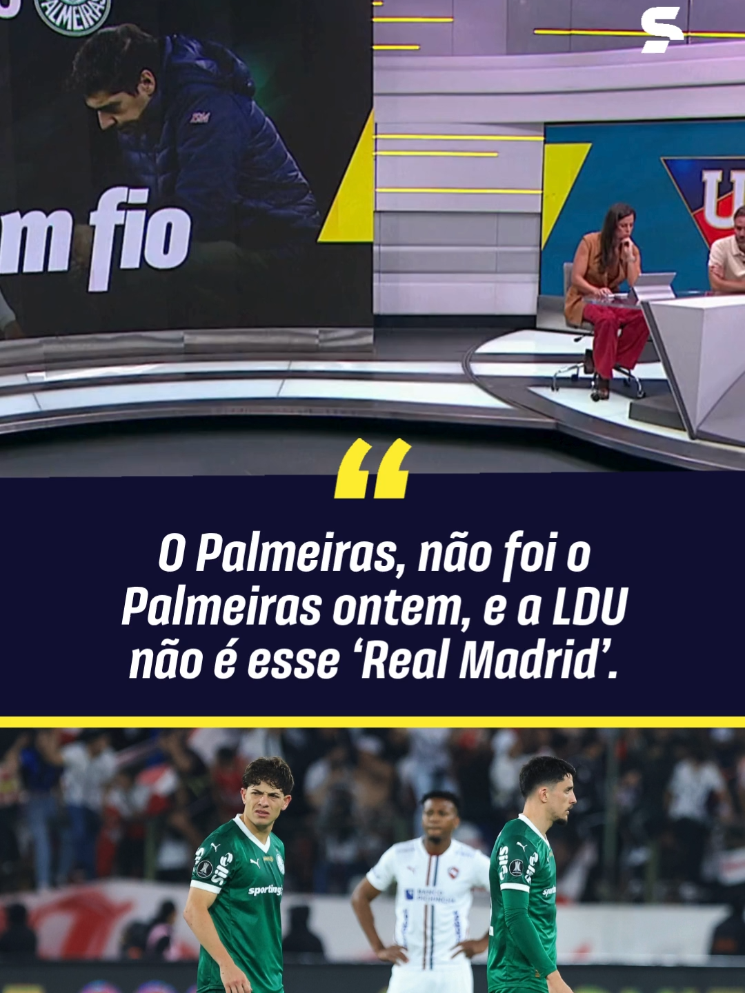 ⚽️ PLACAR ABERTO OU MISSÃO IMPOSSÍVEL? 💭💚 A LDU venceu o Palmeiras por 3 a 0 no jogo de ida da semifinal da Libertadores. Agora, o Verdão precisa de uma virada histórica no Allianz Parque para sonhar com a grande final. Será que dá pra reverter? 👀🔥 *Contém legenda automática.  #CopaLibertadores #Palmeiras #LDU #FutebolNoSportv
