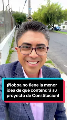 ¡Noboa no tiene la menor idea de qué contendrá su proyecto de Constitución! A pesar de eso te pide el voto para la consulta popular…  #consultapopular #NoNoboaNo #TodoNO #Ecuador #asambleaconstituyente 