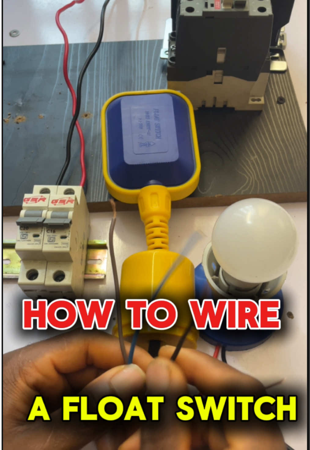 Learn how to connect float switch like a pro 👨‍🔧 #floatswitch #electricalskills #pumpcontrol #floatswitch 